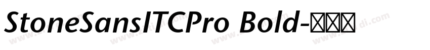 StoneSansITCPro Bold字体转换